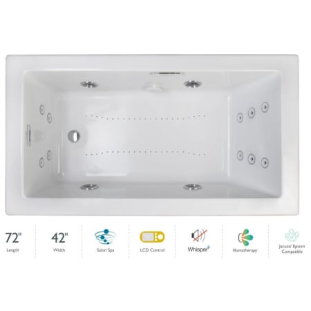 A large image of the Jacuzzi ELA7242CLR5IP White / Chrome Trim