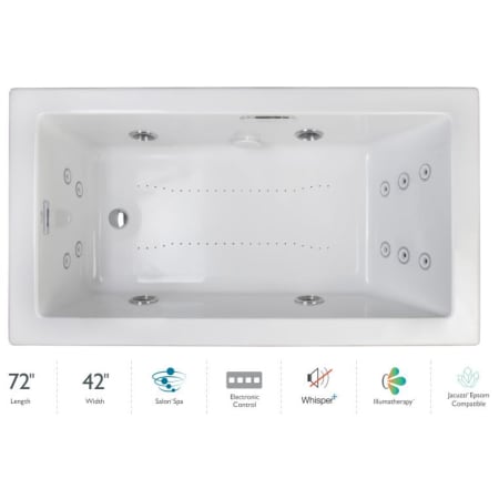 A large image of the Jacuzzi ELA7242CRL4IP White / Chrome Trim