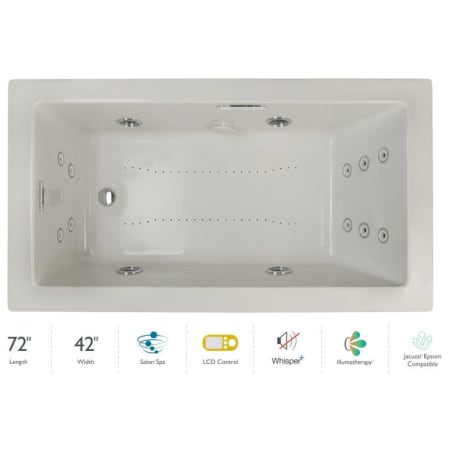 A large image of the Jacuzzi ELA7242CRL5IP Oyster / Oyster Trim