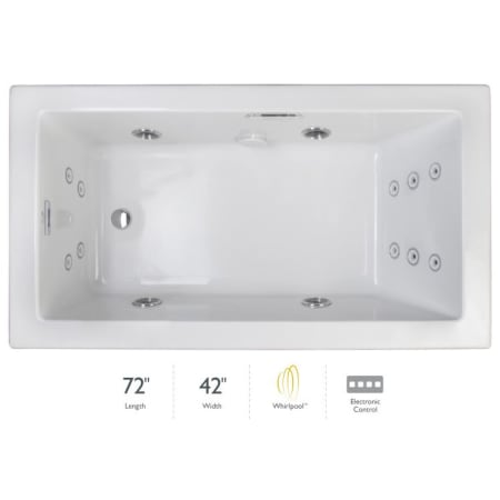 A large image of the Jacuzzi ELA7242WLR2HX White / White Trim