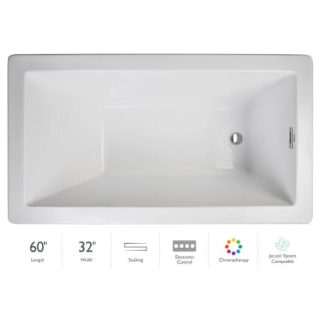 A large image of the Jacuzzi ELL6032BUX2CX White