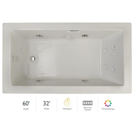 A large image of the Jacuzzi ELL6032WLR4CH Oyster / Oyster Trim