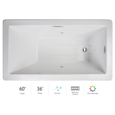 A large image of the Jacuzzi ELL6036ALR4CX White