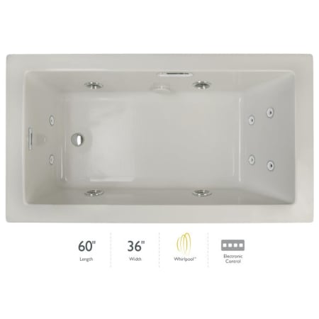 A large image of the Jacuzzi ELL6036WRL2HX Oyster / Oyster Trim