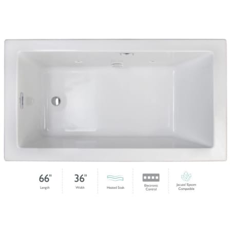 A large image of the Jacuzzi ELL6636BLR2HS White