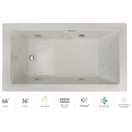 A large image of the Jacuzzi ELL6636WRL4IP Oyster / Oyster Trim