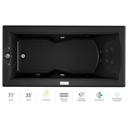 A large image of the Jacuzzi FUZ7236 WLR 4IW Black
