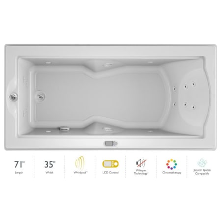 A large image of the Jacuzzi FUZ7236 WLR 5CW White