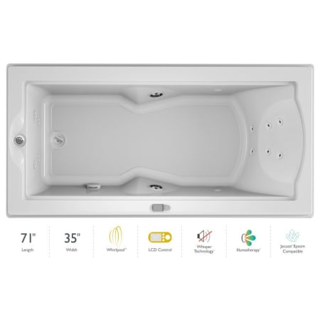 A large image of the Jacuzzi FUZ7236 WLR 5IW White