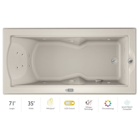 A large image of the Jacuzzi FUZ7236 WRL 5CW Oyster