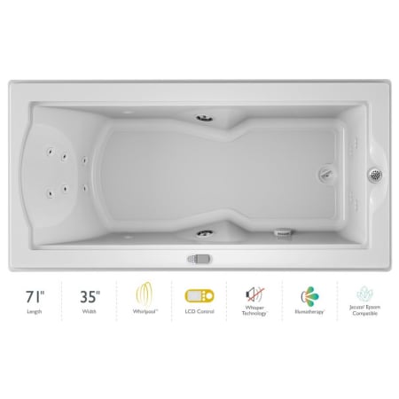 A large image of the Jacuzzi FUZ7236 WRL 5IW White