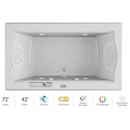 A large image of the Jacuzzi FUZ7242 CCR 5CW White