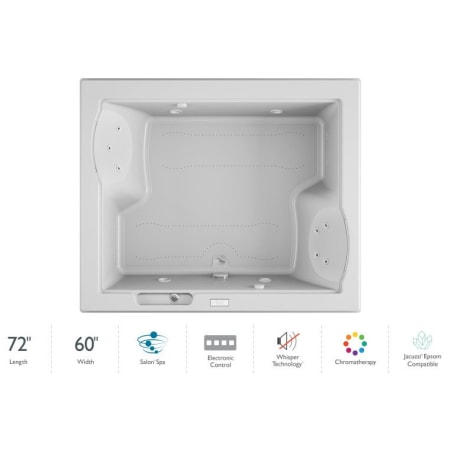 A large image of the Jacuzzi FUZ7260CCL4CW White