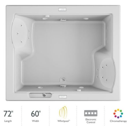 A large image of the Jacuzzi FUZ7260 WCD 4CH White