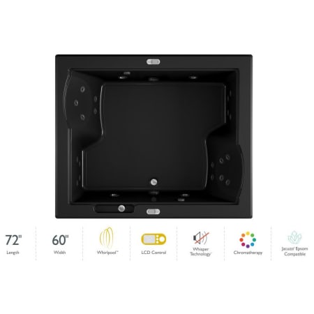 A large image of the Jacuzzi FUZ7260 WCD 5CW Black