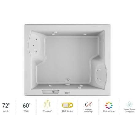 A large image of the Jacuzzi FUZ7260 WCL 5CW White