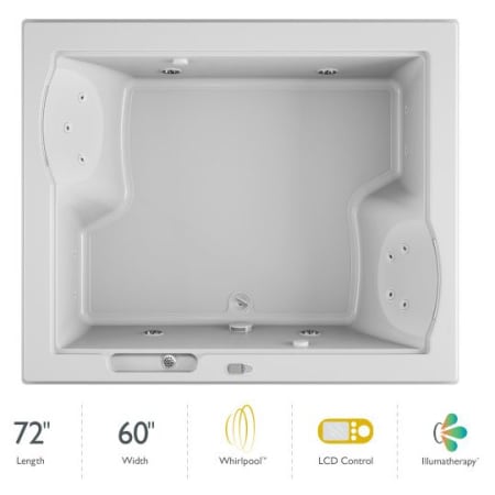 A large image of the Jacuzzi FUZ7260 WCR 5IH White