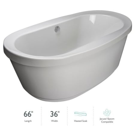 A large image of the Jacuzzi INF6636BCR1HS White / White Trim