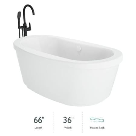 A large image of the Jacuzzi INM6636BCR1HS White / White Trim