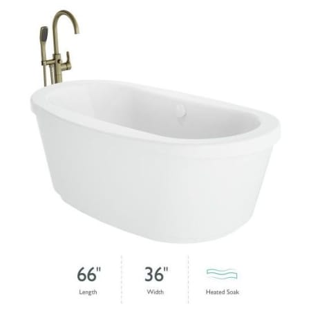 A large image of the Jacuzzi INZ6636BCR1HS White / White Trim