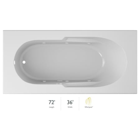 A large image of the Jacuzzi J2D7236 WLR 1HX White