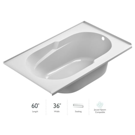 A large image of the Jacuzzi J2T6036 BRX XXX White