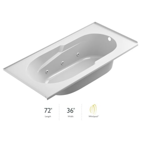 A large image of the Jacuzzi J2T7236 WRL 1XX White