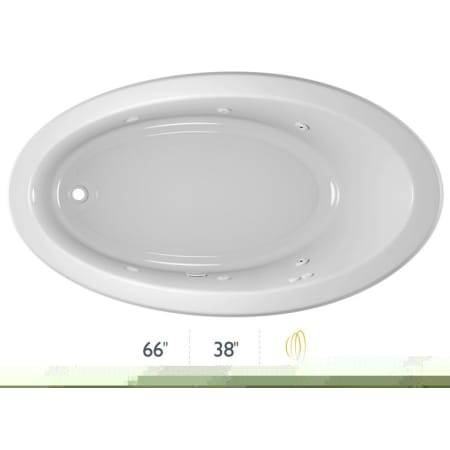 A large image of the Jacuzzi J3D6638 WLR 1HX White