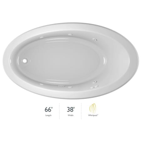 A large image of the Jacuzzi J3D6638 WLR 1XX White