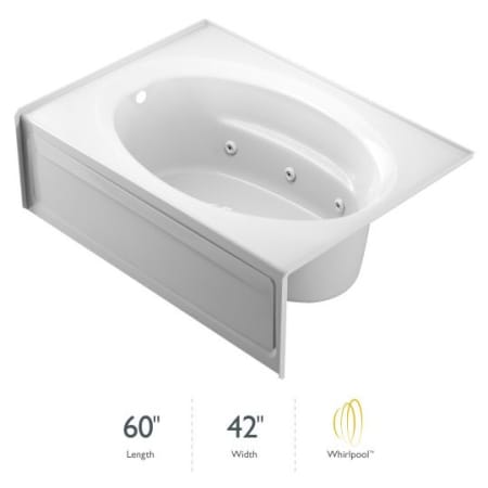 A large image of the Jacuzzi J4S6042 WLR 1HX White