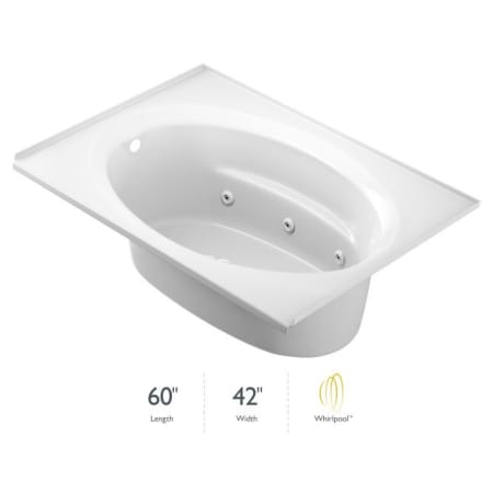 A large image of the Jacuzzi J4T6042 WLG 1XX White