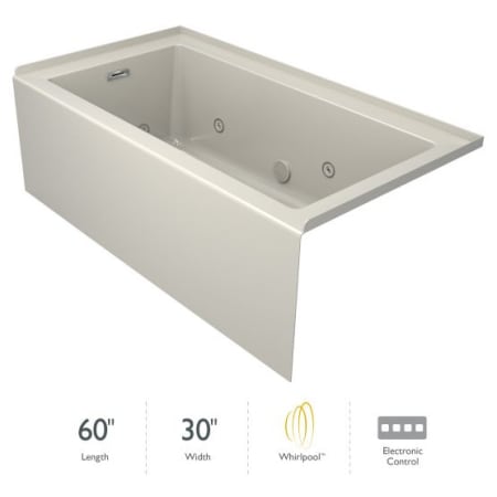 A large image of the Jacuzzi LNS6030WLR2HX Oyster / Chrome Trim