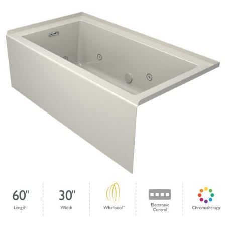 A large image of the Jacuzzi LNS6030WRL2CH Oyster / Chrome Trim