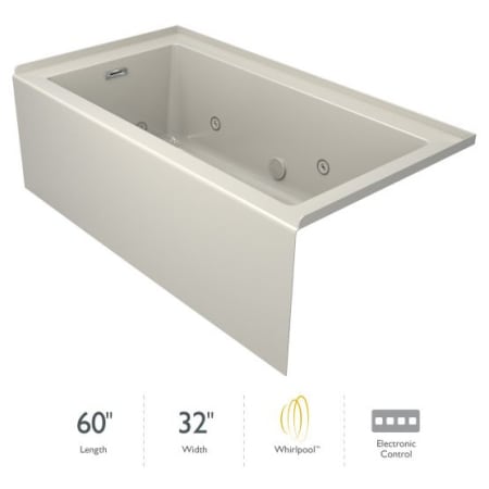 A large image of the Jacuzzi LNS6032WLR2HX Oyster / Chrome Trim