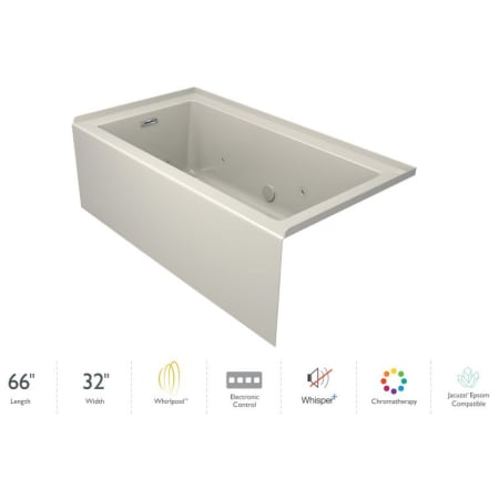 A large image of the Jacuzzi LNS6632 WLR 2CP Oyster / Oyster Trim