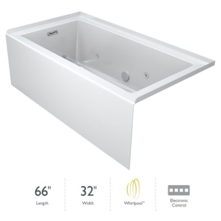 A large image of the Jacuzzi LNS6632 WLR 2XX White / White Trim