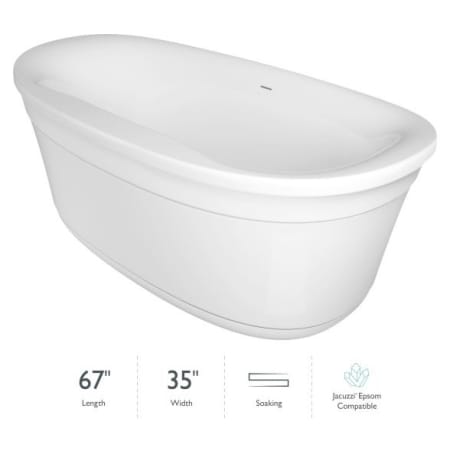 A large image of the Jacuzzi LUF6735BCXXXX Gloss White