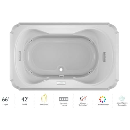 A large image of the Jacuzzi MAR6642WCR4CW White