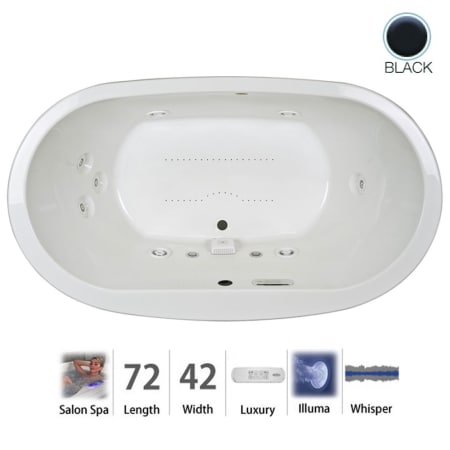 A large image of the Jacuzzi MIO7242CCR4IW Black