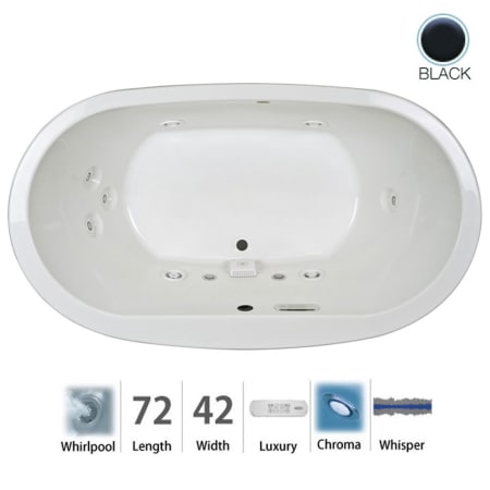 A large image of the Jacuzzi MIO7242WCR4CW Black