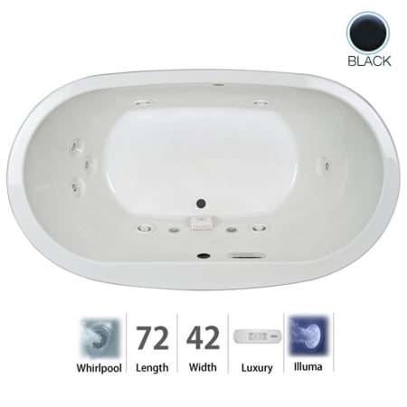 A large image of the Jacuzzi MIO7242WCR4IH Black