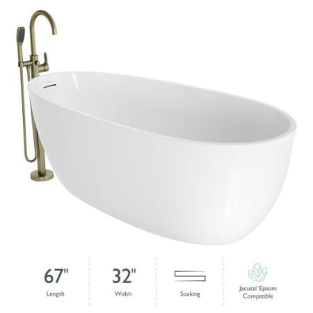 A large image of the Jacuzzi OSZ6732BUXXXX Gloss White