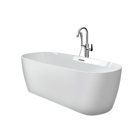 A large image of the Jacuzzi P66731BCXXXX White / Chrome Drain / Chrome Faucet