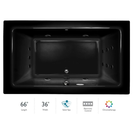 A large image of the Jacuzzi SIA6636 CCR 4CH Black