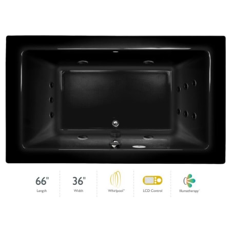 A large image of the Jacuzzi SIA6636 WCR 5IH Black