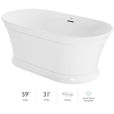 A large image of the Jacuzzi SNF5931BCXXXX White / White Trim