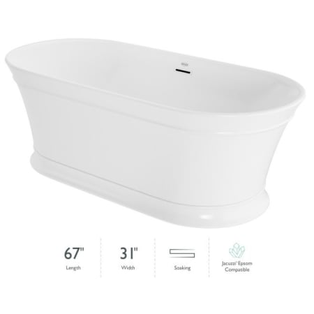 A large image of the Jacuzzi SNF6731BCXXXX White / White Trim
