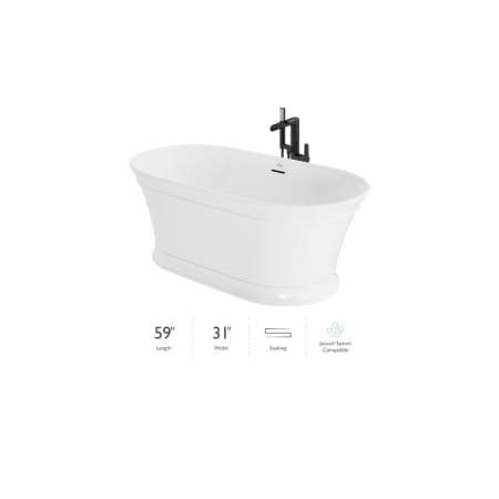 A large image of the Jacuzzi SNM5931BCXXXX White / Matte Black