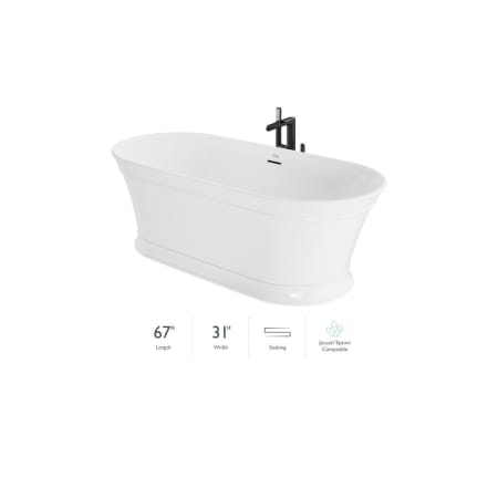 A large image of the Jacuzzi SNM6731BCXXXX White / Matte Black