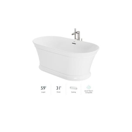 A large image of the Jacuzzi SNN5931BCXXXX White / Brushed Nickel